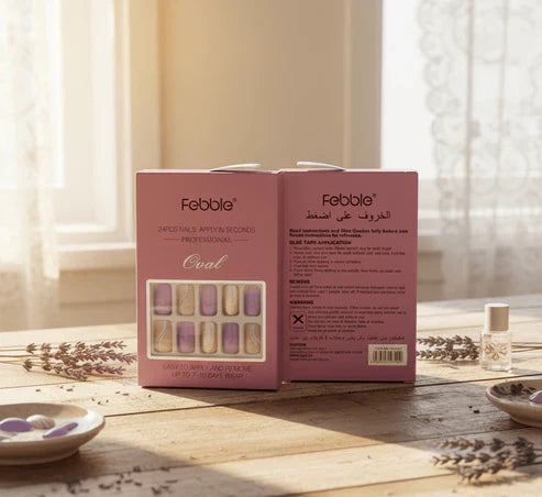 Febble - Lilac Purple Glitter Mix Press-On Nails